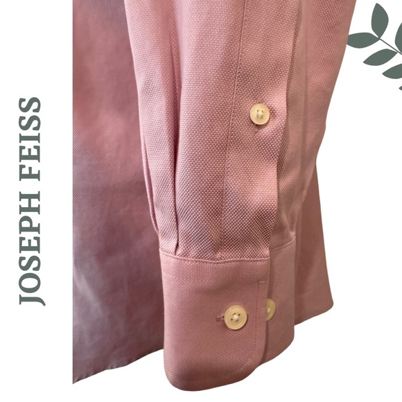 Joseph & Feiss NonIron Pink Dress Shirt Classic Fit Long Sleeve Men’s 16.5 32/33 - Picture 6 of 7